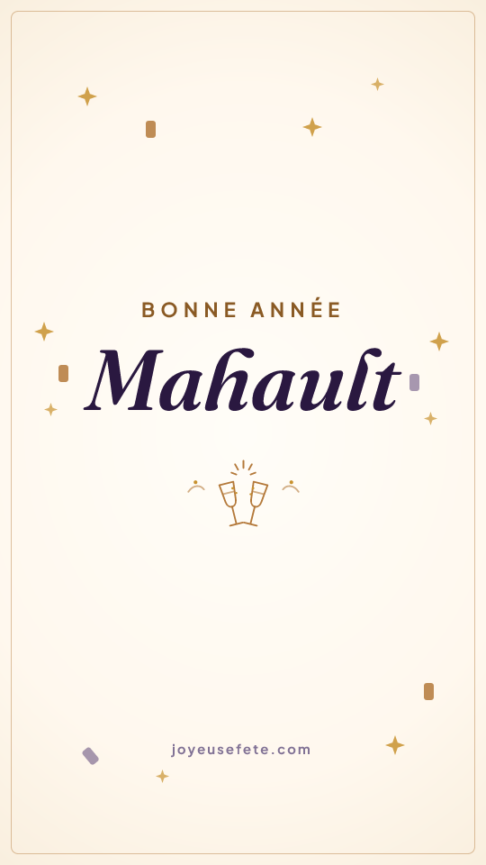 Image « Bonne année Mahault » au format story