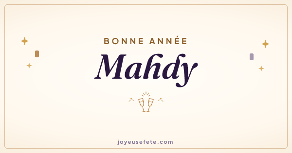 Image « Bonne année Mahdy » au format large
