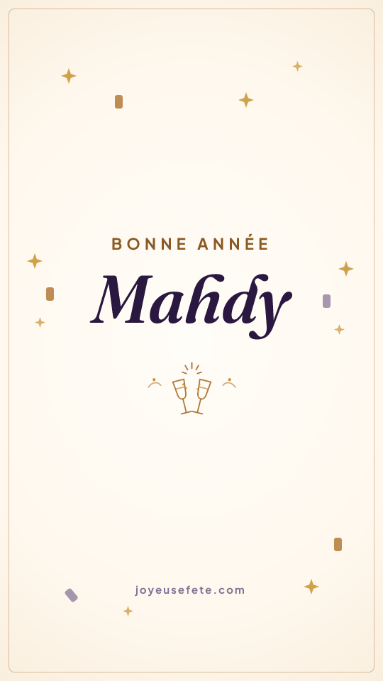 Image « Bonne année Mahdy » au format story
