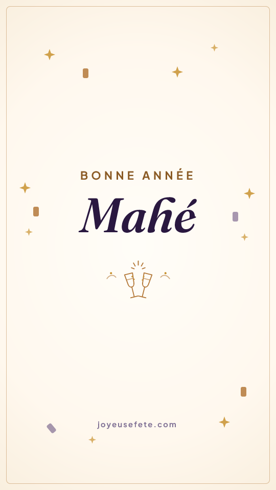 Image « Bonne année Mahé » au format story