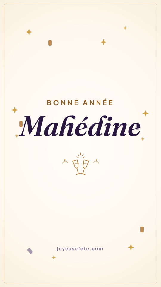 Image « Bonne année Mahédine » au format story