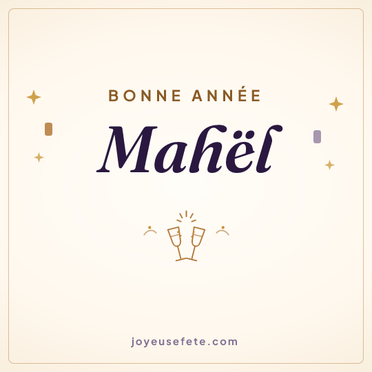 Image carrée « Bonne année Mahël » pour WhatsApp