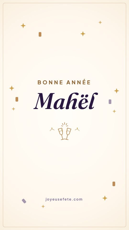 Image « Bonne année Mahël » au format story