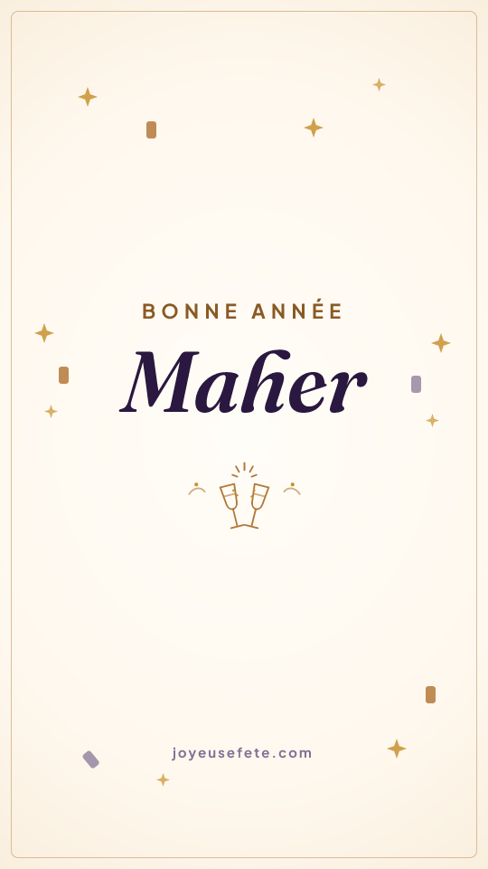 Image « Bonne année Maher » au format story
