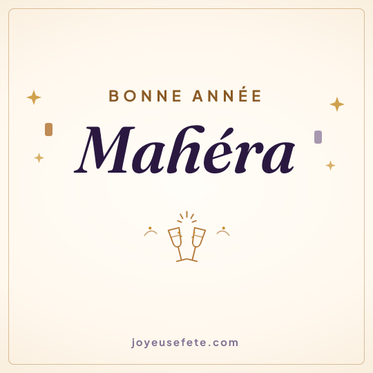 Image carrée « Bonne année Mahéra » pour WhatsApp