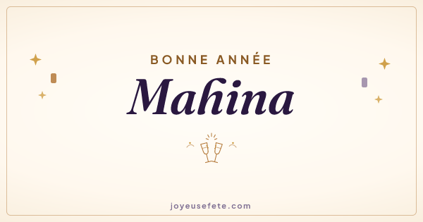 Image « Bonne année Mahina » au format large