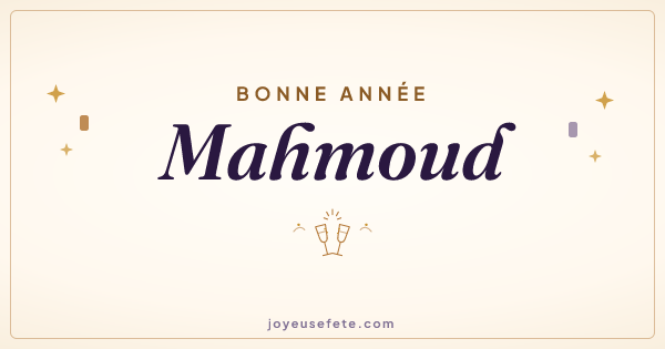 Image « Bonne année Mahmoud » au format large