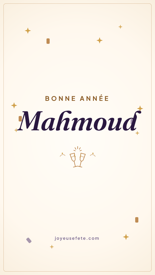 Image « Bonne année Mahmoud » au format story