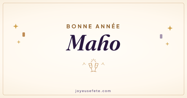 Image « Bonne année Maho » au format large