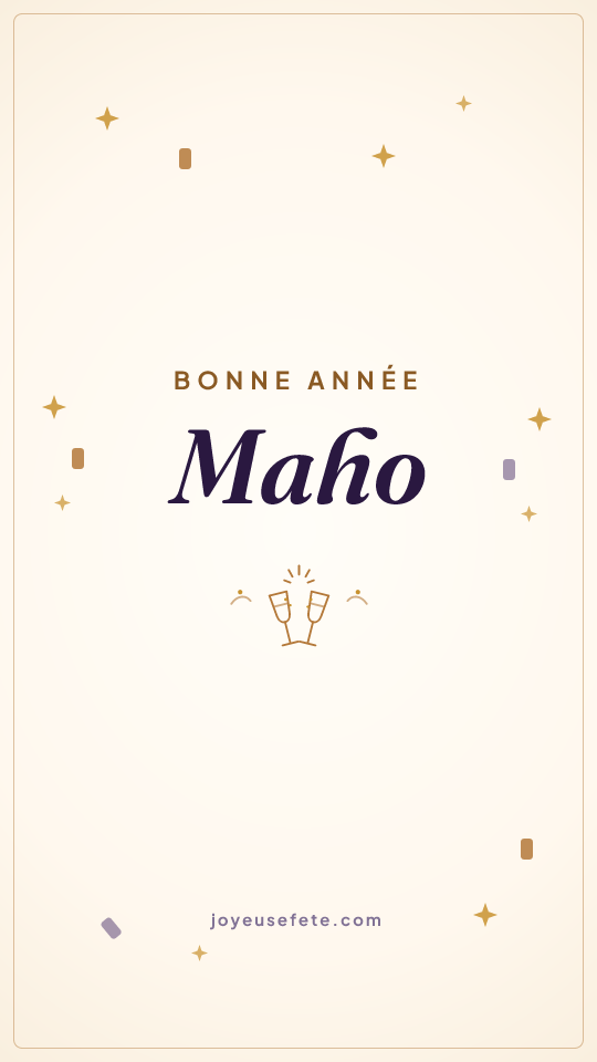 Image « Bonne année Maho » au format story