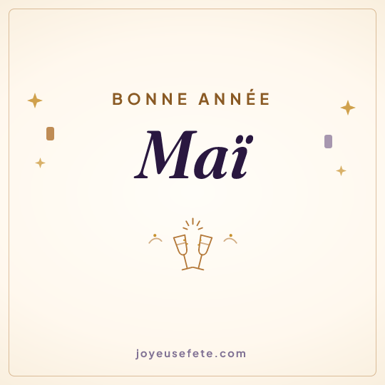 Image carrée « Bonne année Maï » pour WhatsApp