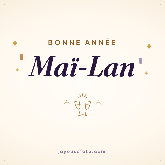Image carrée « Bonne année Maï-Lan » pour WhatsApp