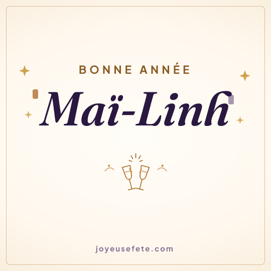 Image carrée « Bonne année Maï-Linh » pour WhatsApp