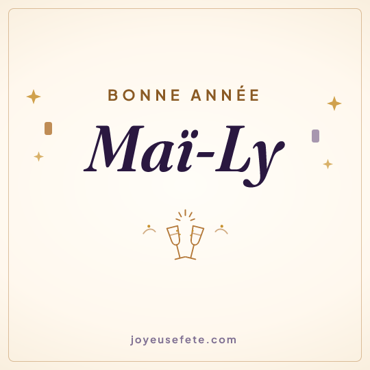 Image carrée « Bonne année Maï-Ly » pour WhatsApp