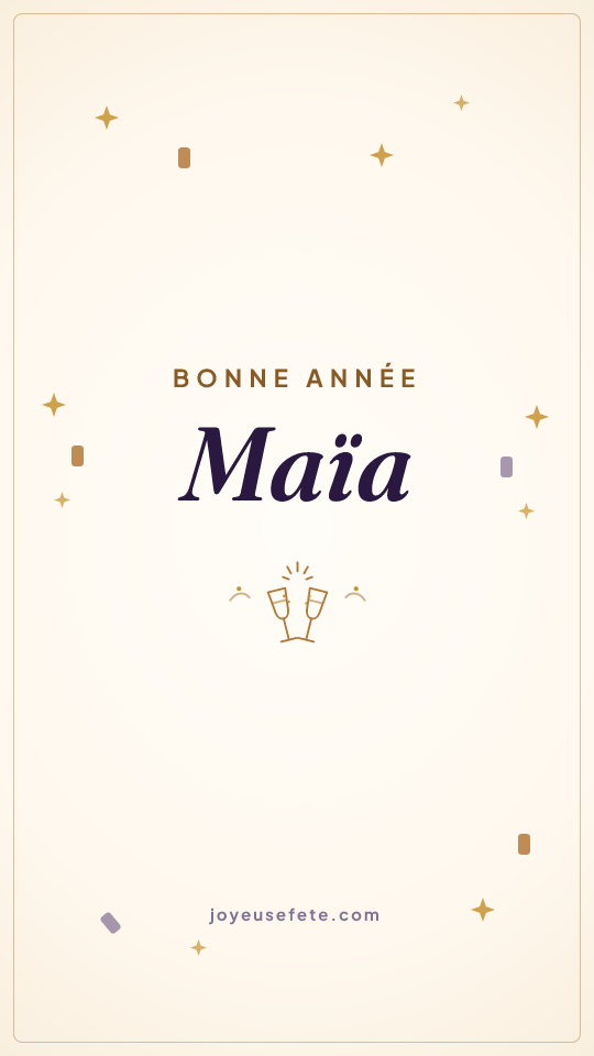 Image « Bonne année Maïa » au format story