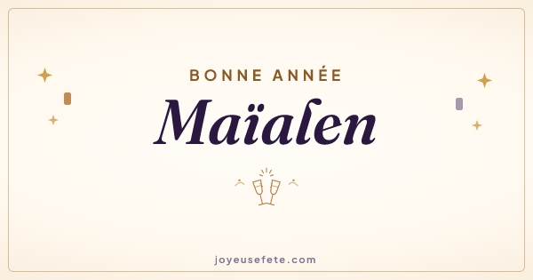Image « Bonne année Maïalen » au format large