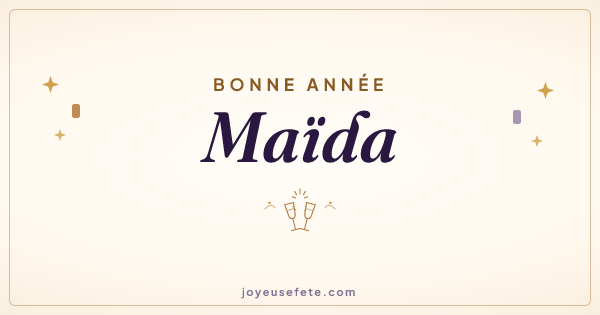 Image « Bonne année Maïda » au format large