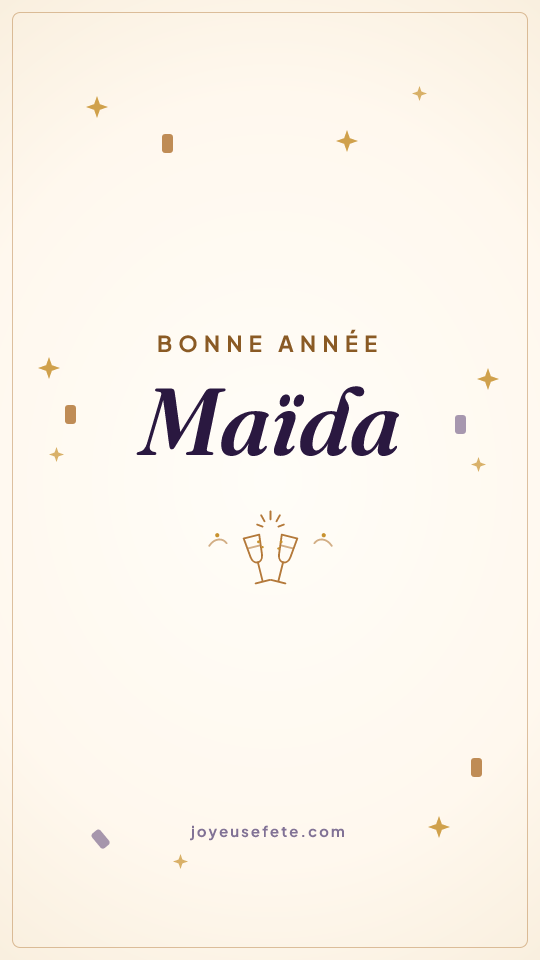 Image « Bonne année Maïda » au format story