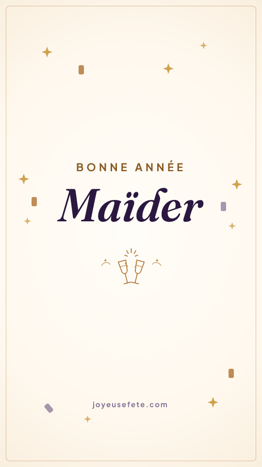 Image « Bonne année Maïder » au format story