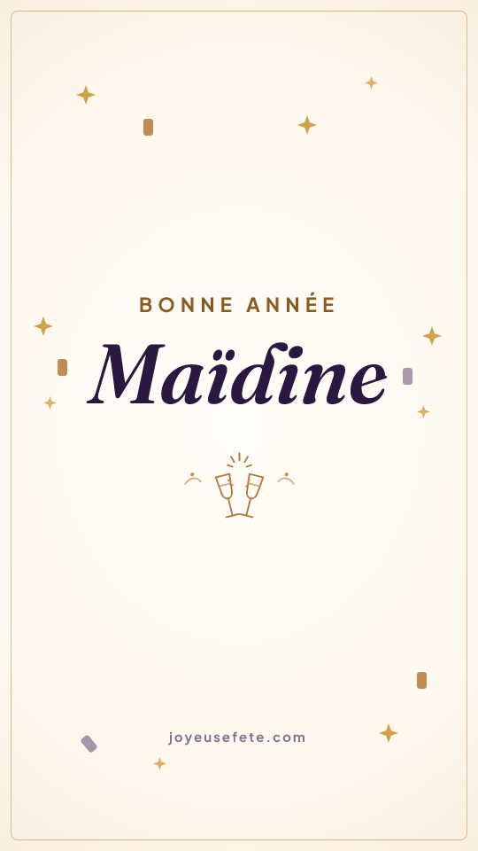 Image « Bonne année Maïdine » au format story