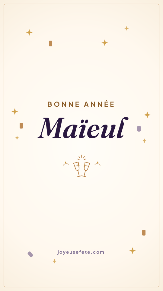 Image « Bonne année Maïeul » au format story