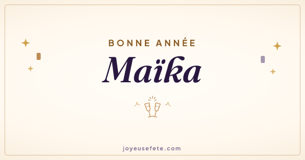 Image « Bonne année Maïka » au format large
