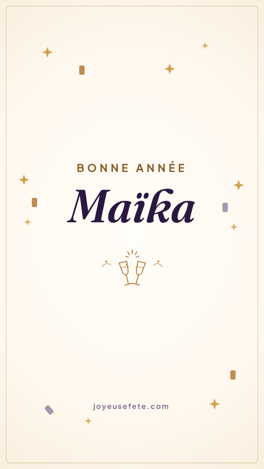 Image « Bonne année Maïka » au format story