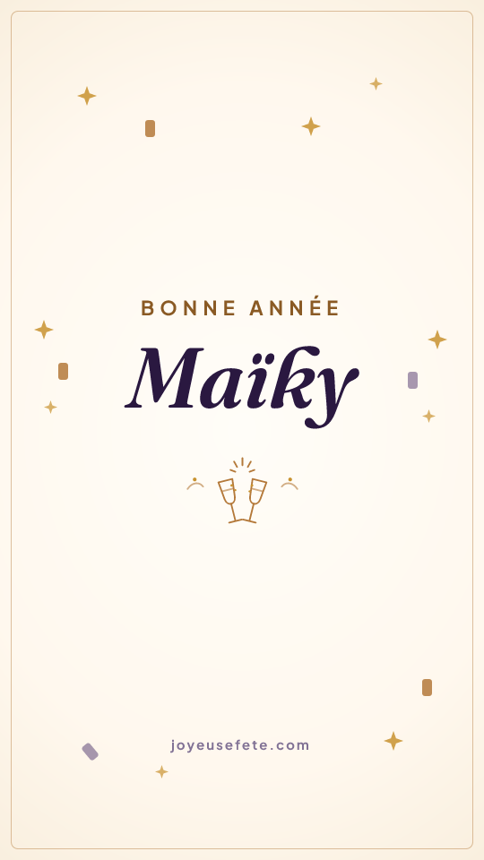 Image « Bonne année Maïky » au format story