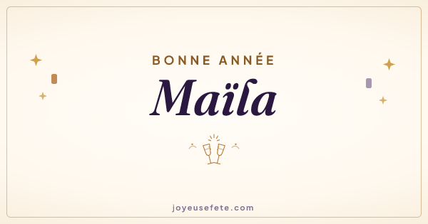 Image « Bonne année Maïla » au format large