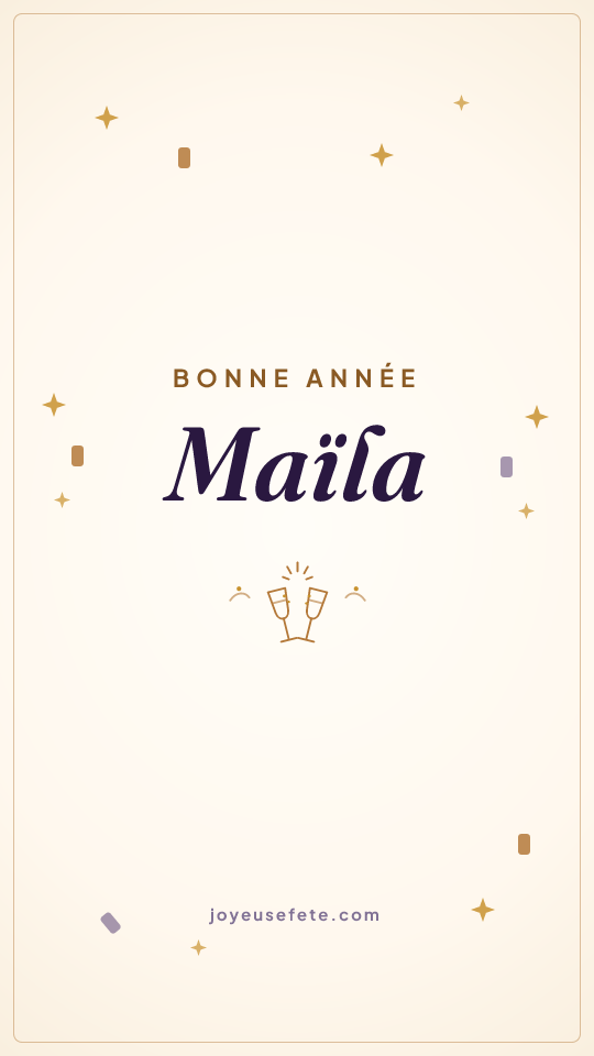 Image « Bonne année Maïla » au format story
