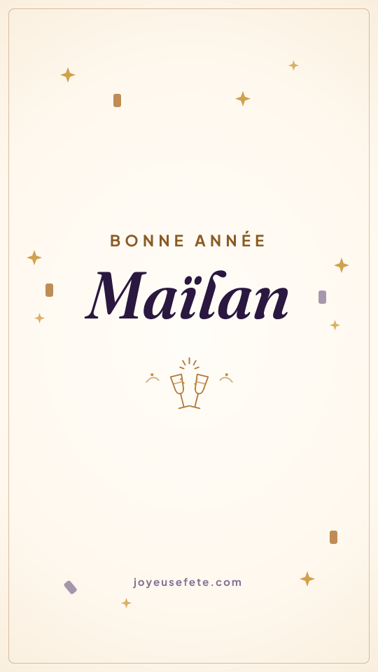 Image « Bonne année Maïlan » au format story