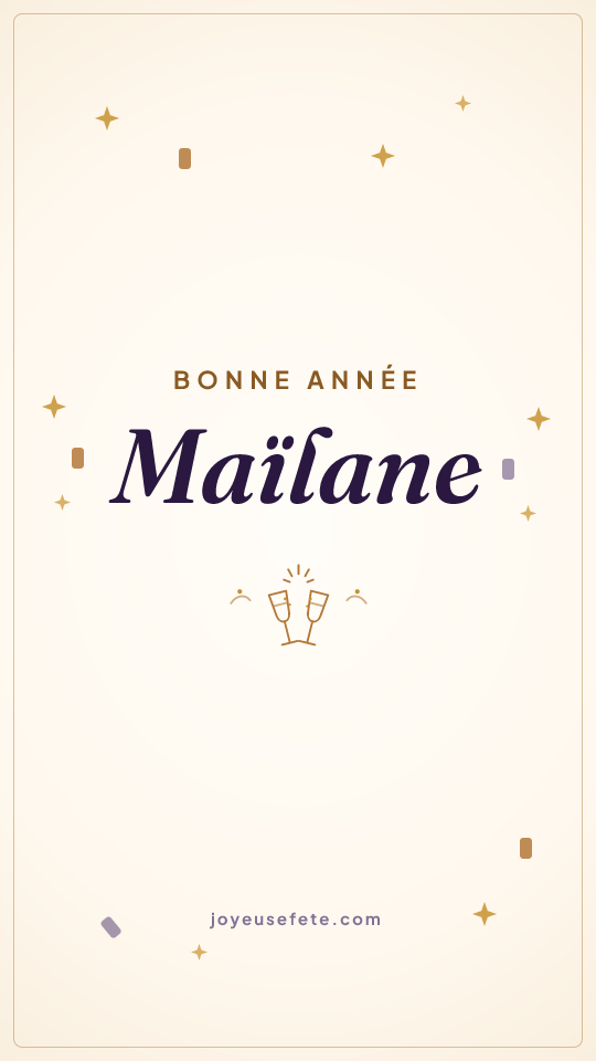 Image « Bonne année Maïlane » au format story