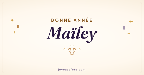 Image « Bonne année Maïley » au format large