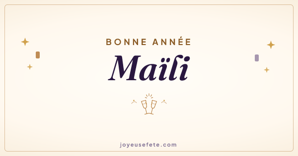 Image « Bonne année Maïli » au format large