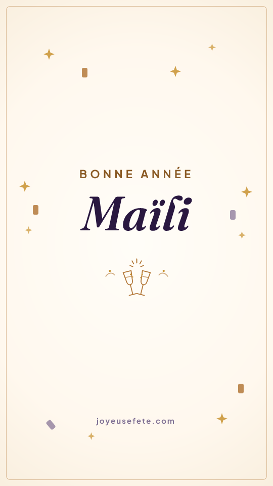 Image « Bonne année Maïli » au format story