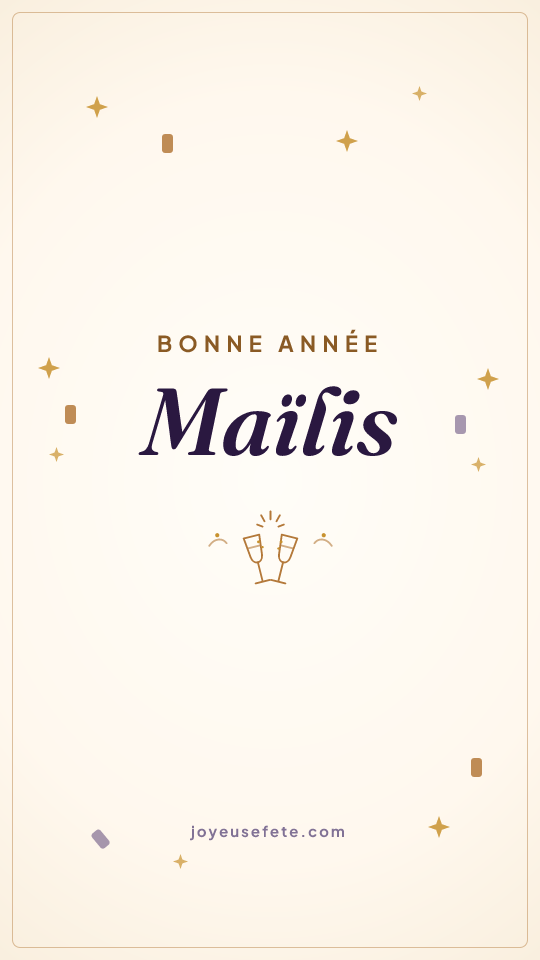 Image « Bonne année Maïlis » au format story