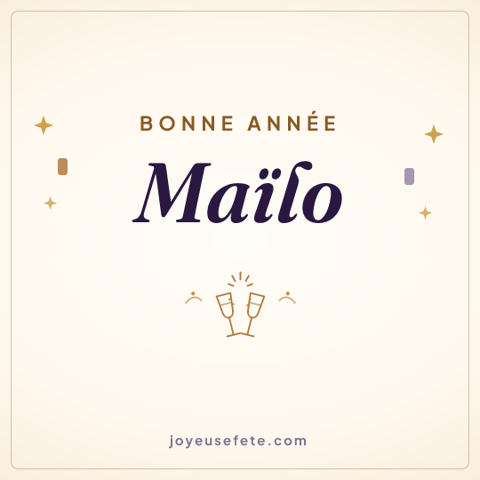 Image carrée « Bonne année Maïlo » pour WhatsApp