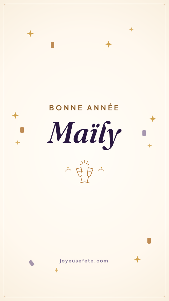 Image « Bonne année Maïly » au format story