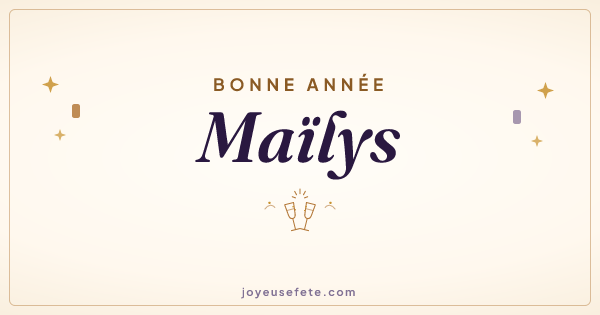 Image « Bonne année Maïlys » au format large