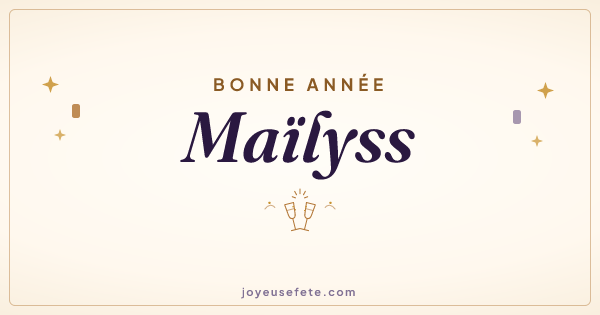 Image « Bonne année Maïlyss » au format large