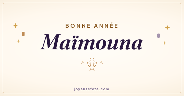 Image « Bonne année Maïmouna » au format large