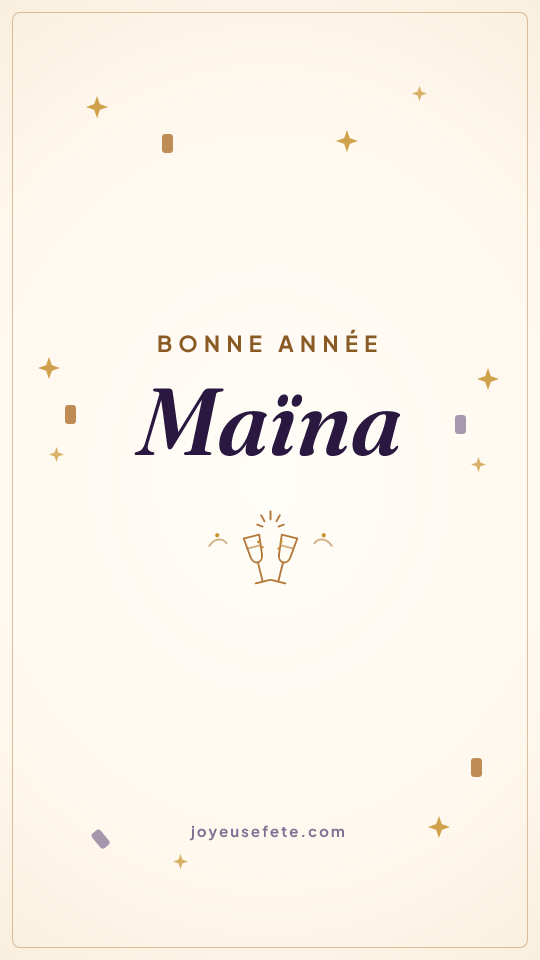 Image « Bonne année Maïna » au format story