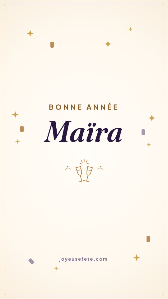 Image « Bonne année Maïra » au format story