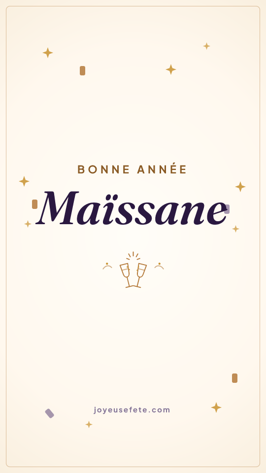 Image « Bonne année Maïssane » au format story