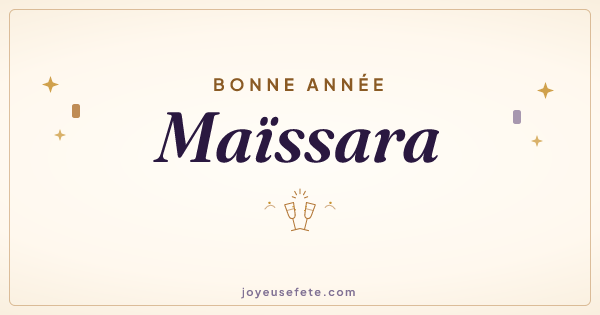 Image « Bonne année Maïssara » au format large
