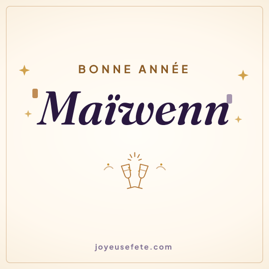 Image carrée « Bonne année Maïwenn » pour WhatsApp