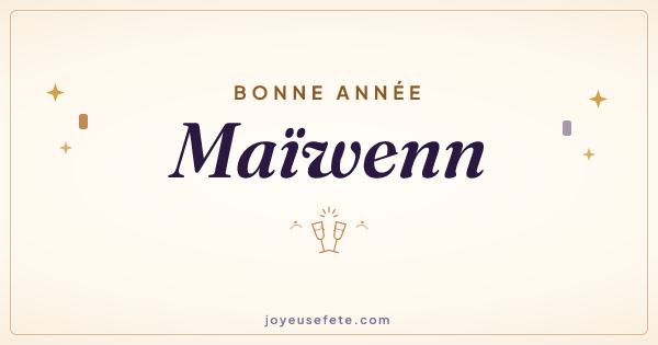 Image « Bonne année Maïwenn » au format large