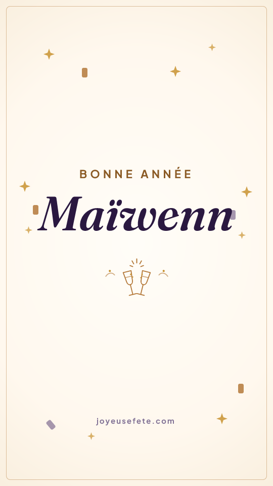 Image « Bonne année Maïwenn » au format story