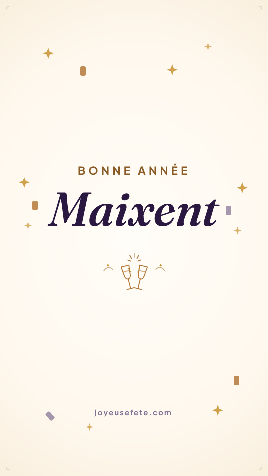 Image « Bonne année Maixent » au format story
