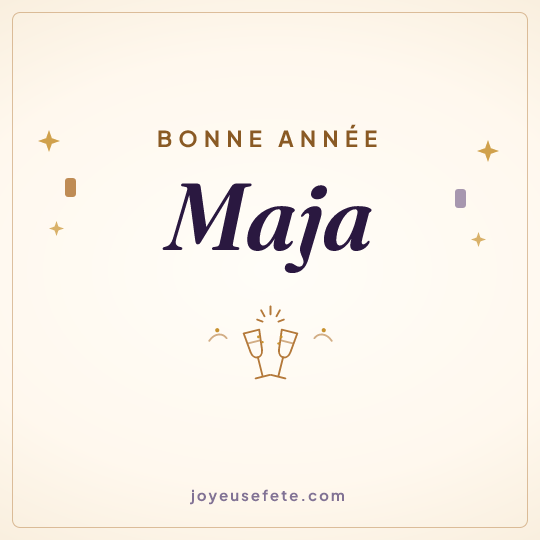 Image carrée « Bonne année Maja » pour WhatsApp